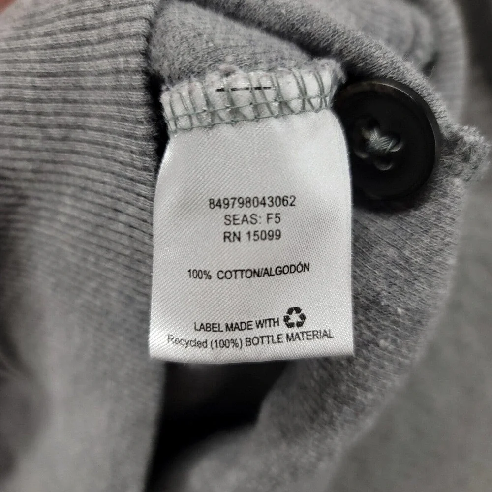 Covington sweater Men's Small button up mock neck pull over sweater‎ ribbed gray